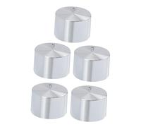 COLLBATH Aluminum Alloy Gas Stove Knobs 5pcs Set Left Right 45-degree Burner Control Replacement for Cooker Hob and Electric Range