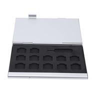 COLLBATH Aluminum Memory Card Storage Case with Protection Compact Sim Card Organizer Box Portable Phone Holder Impact-resistant Container for Travel and Office Use