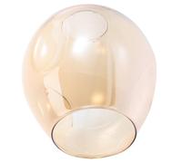 COLLBATH Amber Glass Globe Lamp Shade Replacement Single-Mouth Design Smooth Surface Lightweight and Easy to Install Decorative Ceiling Light Cover for Living and Dining Pendant Lights