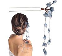 COLLBATH Ancient Style Tassel Hair Stick Long Hair Pin for Women for Birthday Party Valentine's Day Year Matches Dresses and Cheongsam
