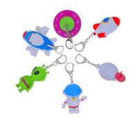 COLLBATH Animal LED Flashlight Keychain with Sound, Small Pediatric Nurse Key Ring Light for Party Bag Fillers, 6pcs Cute Badge Lights for Boys and Girls Assorted style