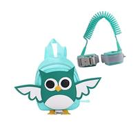 COLLBATH Anti-Lost Toddler Backpack with Detachable Wrist Link and Cartoon Owl Pattern Made of Sturdy Nylon for Safety Walking and Child Protection During Outdoor Activities