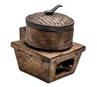 COLLBATH Aromatherapy Incense Burner Ceramic Diffuser Vintage Indoor Home Ornament Decorative Censer Unique Glaze Finish for and Air