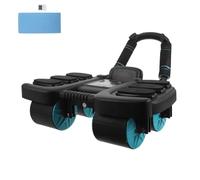 COLLBATH Automatic Rebound Ab Wheel Roller for Core Strengthening with Fourwheel Design and Ergonomic Sturdy Rubber Construction, Abdominal Exercise Equipment for Home Gym Workouts