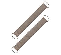 COLLBATH Back Scrubber and Two Hand Pull-Rings 2pcs Exfoliating Bath Strap with Comfortable Grip Ramie Material Shower Towel for Pore Cleaning and Bathroom Use
