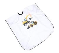 COLLBATH Barber Cape Hair Cutting Smock for Years with Cartoon Excavator Design Skin-Friendly Shampoo Cloak for Home and Salon Use Easy to Wear Hairdressing Apron