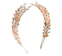 COLLBATH Baroque Leaf Hair Band Gold Alloy Headband Lightweight Bridal Hair Accessory for Wedding Party Cosplay Festival