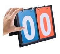 COLLBATH Basketball Score Board Game Night Score Board 2-Digit Score Flipper for Badminton Competitions PVC Red Easy-Read Numbers 7.95 x 6.69 x 0.59 in