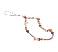 COLLBATH Beaded Phone Wrist Strap with Natural Charms Stylish Non Slip Phone Lanyard Bracelet for Cellphones Versatile Keychain and Bag Hanging Accessory Lightweight Summer Decor