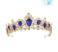 COLLBATH Big Crown Bride Wedding Accessories for Women And Vintage Queen Tiaras Headpiece Bridal Party Accessories Fashion Headwear