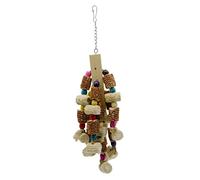 COLLBATH Bird Chew Stuffed Animals Hammock Fidget Ring Chime Rabbit Cage Parrot Parrot Parakeets Window Bird Bath for Birds Birdcages Pigeon Parrot Cage Wood