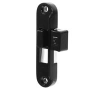 COLLBATH Black Zinc Alloy Sliding Window Lock with Crescent Shape, Easy to Use and Practical Security Lock for Doors and Sliding Windows, Left Side Matching Base Included