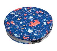 COLLBATH Blue Waterproof Children Booster Seat Cushion with Zipper Closure Sponge and Polyester Fiber Material for Toddlers, Portable High Chair Seat Cushion for Playing and Drawing