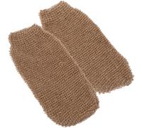 COLLBATH Body Massage Gloves 2Pcs Bath Scrub Gloves with Jute Fabric for Effective Exfoliation and Skin Renewal in Shower