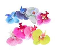 COLLBATH Bohemian Butterfly Orchid Hair Clips Versatile Styling Accessory 8pcs for Women with Duckbill Clip Structure and Imitation Pearl Material and Elegant for Festive Celebrations