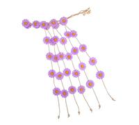 COLLBATH Bohemian Daisy Flower Headband for Women, Light Purple Floral Hair Loop Hair Accessory for Beach Vacation, Wedding, and Cosplay Costume
