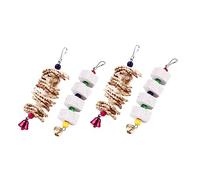 COLLBATH Bone Parrot Toys 4 Pack Parrot Building Toy Set Parrot Chew Toys for Bird's Teeth Grinding