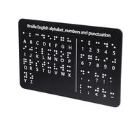 COLLBATH Braille Alphabet Board with Raised Dots Portable Braille Teaching Tool for Beginners Holistic for Tactile and Punctuation Chart Montessori Educational Resource