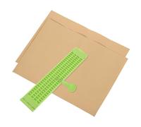 COLLBATH Braille Board Blind Teaching Low Vision Products Stylus Pen Writing Stylus for Tactile Board Stencil Ruler Plastic Light Green