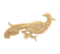 COLLBATH Brass Bird Cabinet Pulls Phoenix Animal Drawer Handles Decorative Furniture Knobs for Bedroom Kitchen Shoe Cabinet Classic Oriental Style Easy Installation Fit
