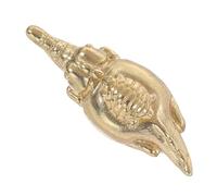 COLLBATH Brass Turtle on Alligator Cabinet Knob, Vintage Miniature Brass Pull Handle for Wardrobe and Furniture Doors, Feng Shui Animal Decor Suitable for Kitchen and Drawer