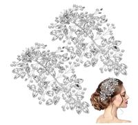 COLLBATH Bridal Hair Accessories Set Rhinestone Hair Vine and Headpiece for Women's Special Days