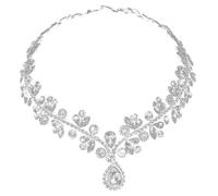 COLLBATH Bridal Rhinestone Forehead Chain Hair Accessory Beaded Pendant Headband for Wedding Bride Dress Accessory Chic Women’s Hair Jewelry