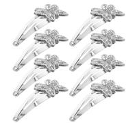 COLLBATH Butterfly Snap Hair Clips Metal Rhinestone 12pcs for Comfortable to Use at Christmas and New Year's Parties