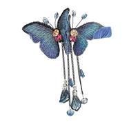 COLLBATH Butterfly Tassel Hair Clip Rhinestone Hairpin for Women and Elegant Hair Decoration Barrette for Thick Thin Daily Party Accessory