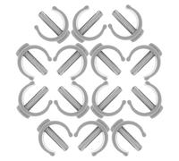 COLLBATH C-Shaped Locking Safety Clips 14Pcs for Toilet Frame and Mobility Device Rails, Steel and ABS Material Replacement Parts for Walking Cane Accessories, Suitable for Disability Aids