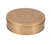 COLLBATH Cake Storage Tins Airtight Tinplate round Cookie Case with Lid, Classic Decorative Storage Box for Cakes, Desserts and Biscuits, Lightweight for Weddings and Holidays
