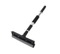 COLLBATH Car Telescopic Squeegee and Window Cleaning Mop Dual-head Extendable Auto Glass Cleaner Rubber Blade and Mesh Sponge for Windscreen Washing