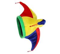 COLLBATH Carnival Clown Hat Men's Women's Hat with Bells Clown Accessories for Adults Circus Costume Accessory