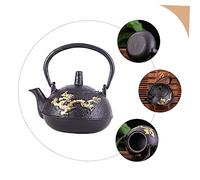 COLLBATH Cast Iron Teapot with Infuser Vintage Japanese Style Iron Kettle for Home Office Tea Brewing