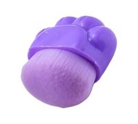 COLLBATH Cat Claw Shape Powder Brush Portable Blush Brush for Foundation and Concealer Smooth Application Travel Makeup Tool with Purple Handle