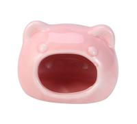 COLLBATH Cat-shaped Ceramic Nest Guinea Pig Bedding Chinchilla Hideaway Hamster Cage Decor Nest Cottage Toy Random Color