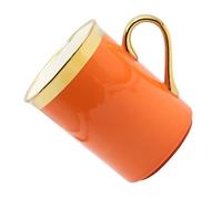 COLLBATH Ceramic Coffee Cup 300ml Handheld Drinks Mug Orange Nordic Minimalist Design Simple Tea Mug for Home and Office Use