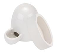 COLLBATH Ceramic Poultry Waterer and Feeder Non-deformable Chicken Feeding Supplies with Large Round Food Bowl Easy to Clean Container for Chicks Ducks Quail and Hens