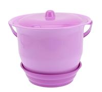 COLLBATH Chamber Pot with Lid Plastic Urinal Bucket Smooth Edges Easy Clean for Adults Elderly Disabled Family Use Portable Bed Pan Toilet Potty Random Color