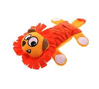 COLLBATH Chewproof Dog Toy Squeaky Plush Cartoon Lion Puppy Toys Hide Snacks Training