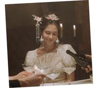 COLLBATH Chinese Hanfu Hair Accessories Traditional Long Tassel Hairpins Comb Earrings Kit for Women Wedding Party Bridal Hair Jewelry Classic Hanfu Headwear