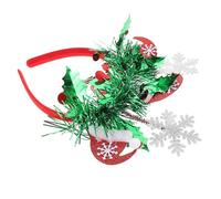 COLLBATH Christmas Headband Glitter Hairband with Foil Strips Festive Striped Pattern Fit for Year Eve Party Accessories