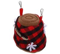 COLLBATH Christmas Style Hideout Hammock for Small Animals Warm Guinea Pig Bed for Hamsters Rats and Parrots Cozy Hideaway for Comfort
