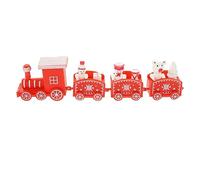 COLLBATH Christmas Train Ornament Small Miniature Xmas Party Decoration Mini Train Festive Desktop Decor for Holiday Celebration and Gift