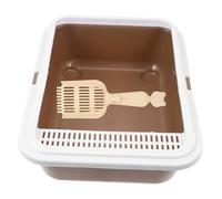 COLLBATH Cleaning Cat Litter Box Kitten Litter Pan Potty by Semi-enclosed Cat Toilet Pet Litter Tray Indoor Pet Use