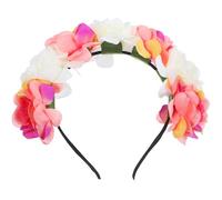 COLLBATH Cloth Rose Garland Hair Band Face Washing Headband for Women Christmas Masquerade Carnival Elegant Floral Headpiece for Party Role Play Accessories