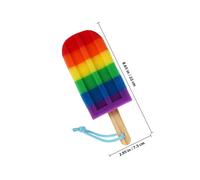 COLLBATH Colorful Ice Cream Shaped Bath Shower Sponge Lightweight Exfoliating Body Scrubber with Lanyard for Gentle Skin Cleansing and Rich Foam Portable for Travel and Daily Use