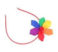 COLLBATH Colorful Rainbow Flower Headband Durable Floral Crown for Lgbt Pride Month for Festivals Parties and Daily Wear Vibrant Accessory for Women and Girls