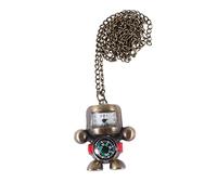 COLLBATH Compass Robot Pocket Watch Keychain Fashion Style Watch Necklace for Men Women Classic Mechanical