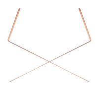 COLLBATH Copper Dowsing Rods 2Pcs for Water Divining and Treasure Exploration, Single-head Flat Bead Metal Tools, Home Divining Accessories